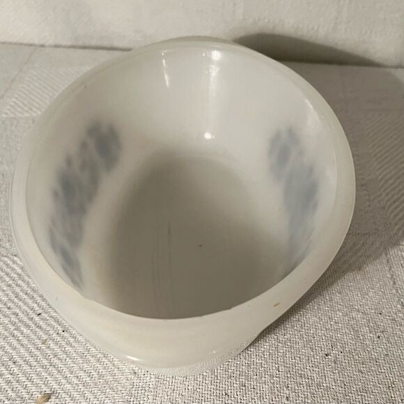 Glasbake 1 Qt Oval Casserole w/ Blue Daisy Floral Design.Used As Prop On TV Show - Picture 7 of 12